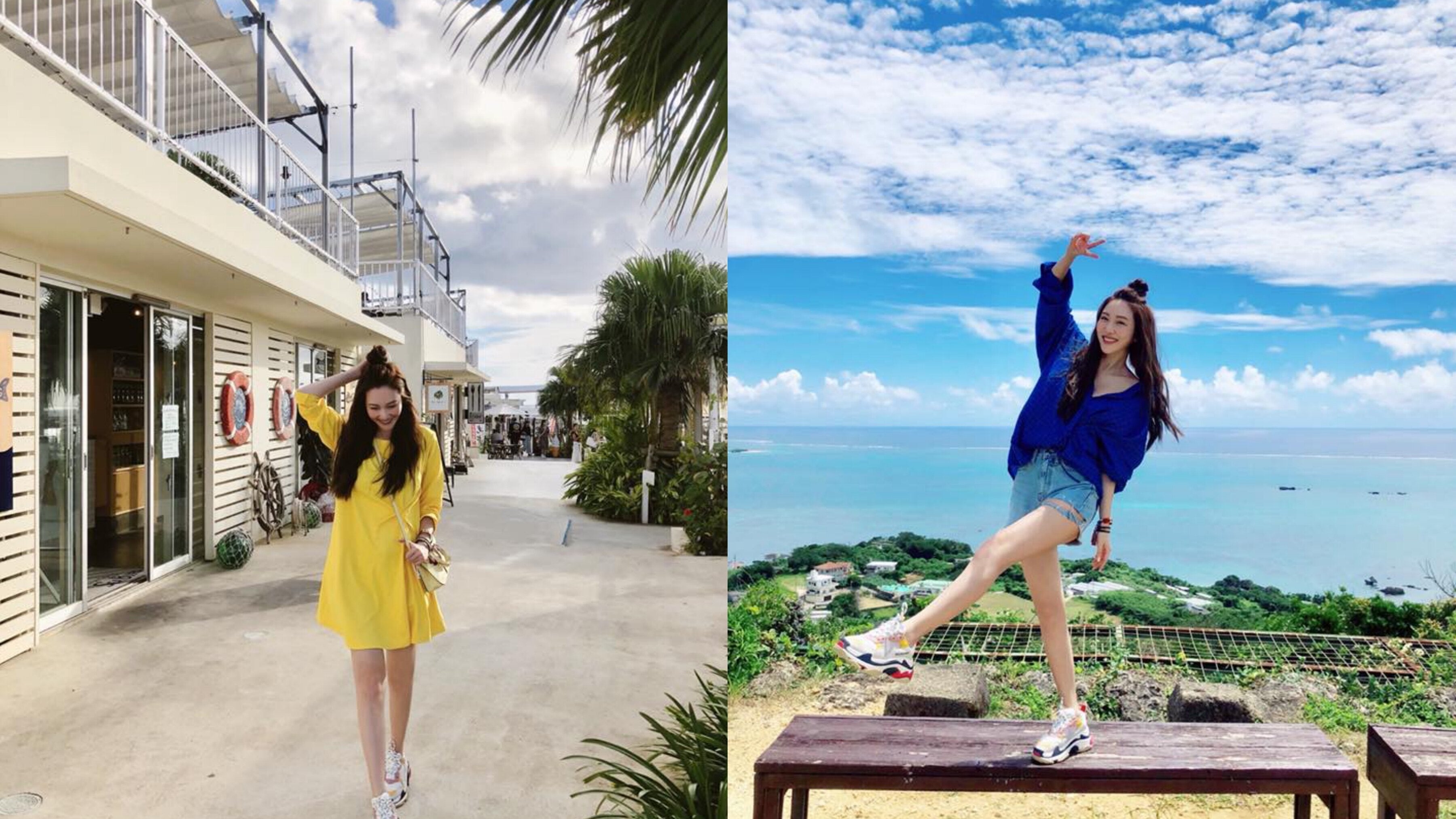 簡單的上衣+短褲+球鞋 是曾莞婷私下最愛的風格
