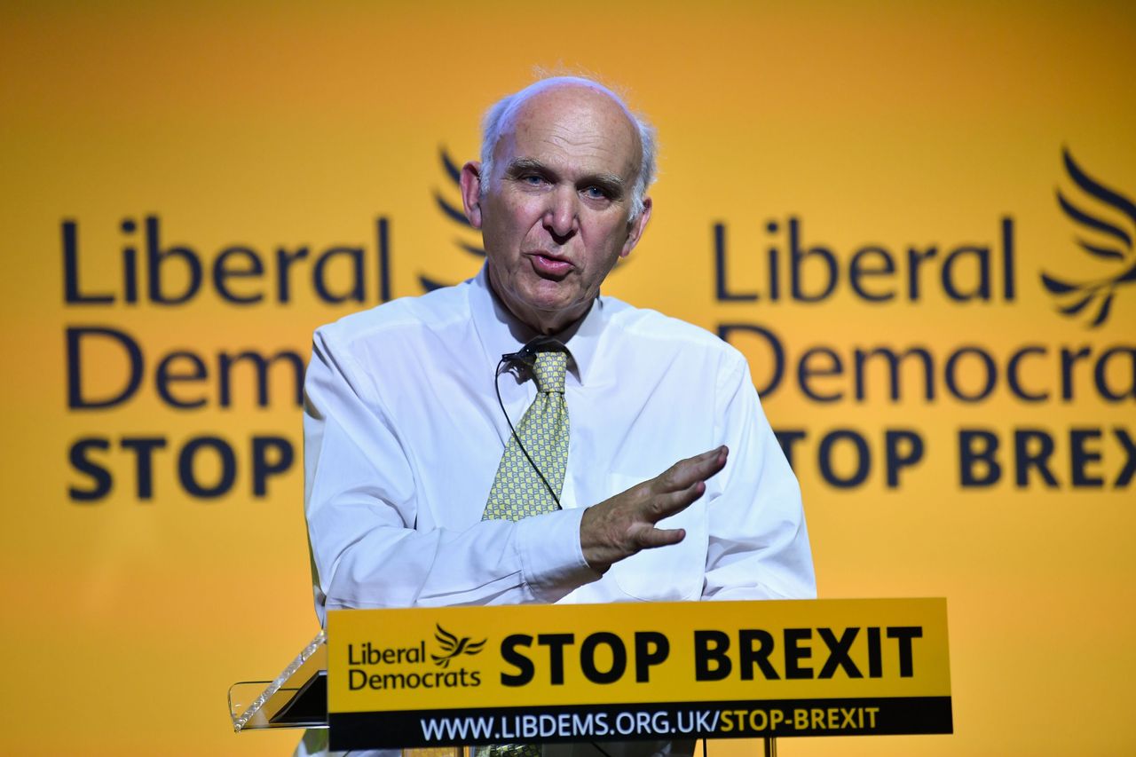 Vince Cable speaks to activists and MPs as the party relishes its renewed sense of purpose.