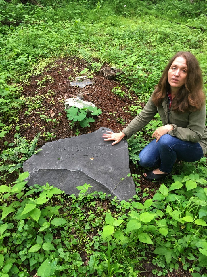 Green burials are on the rise. Town of Rhinebeck Cemetery committee chairwoman Suzanne Kelly points out a burial mound in the cemetery's natural burial ground in Rhinebeck, New York, located 80 miles north of New York City.