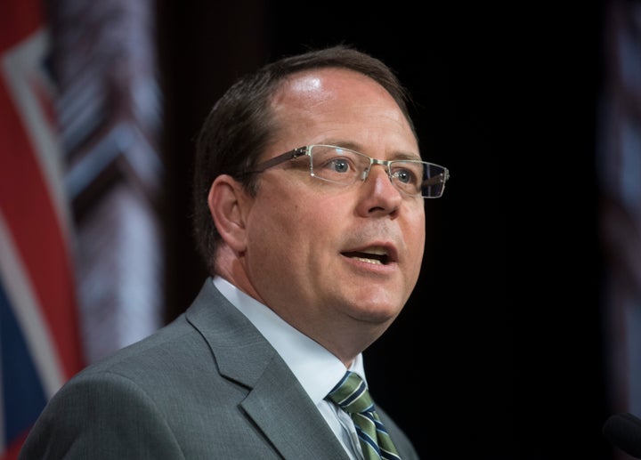 Ontario Green Party leader Mike Schreiner speaks at Queen's Park in Toronto on June 28 2018.