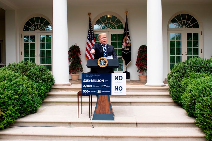 President Donald Trump said Wednesday that Congress needs to stop investigating him or else he won't work with lawmakers on legislation.
