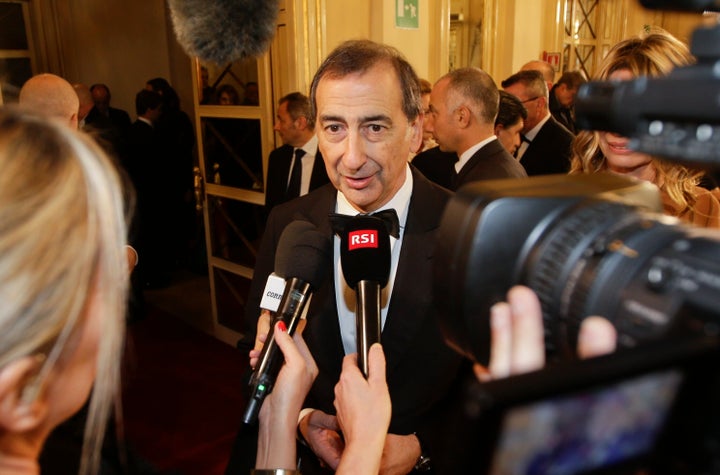 Milan Mayor Giuseppe Sala arrives for La Scala opera house's gala season opener on Dec. 7, 2017.