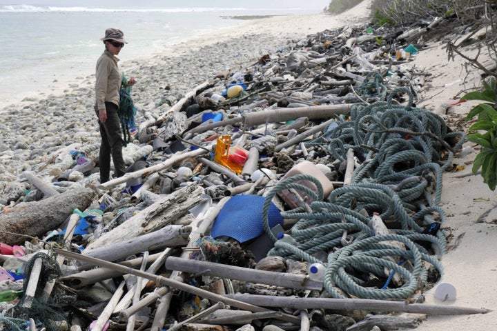 Researchers said they found an estimated 414 million pieces of plastic debris on the Cocos Islands.