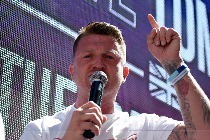 Far-right activist Stephen Yaxley-Lennon 