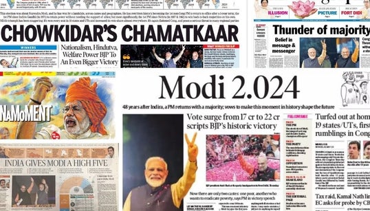 ‘Chowkidar’s Chamatkaar’ To ‘NaMoment’: How Indian Newspapers Covered Modi’s Big