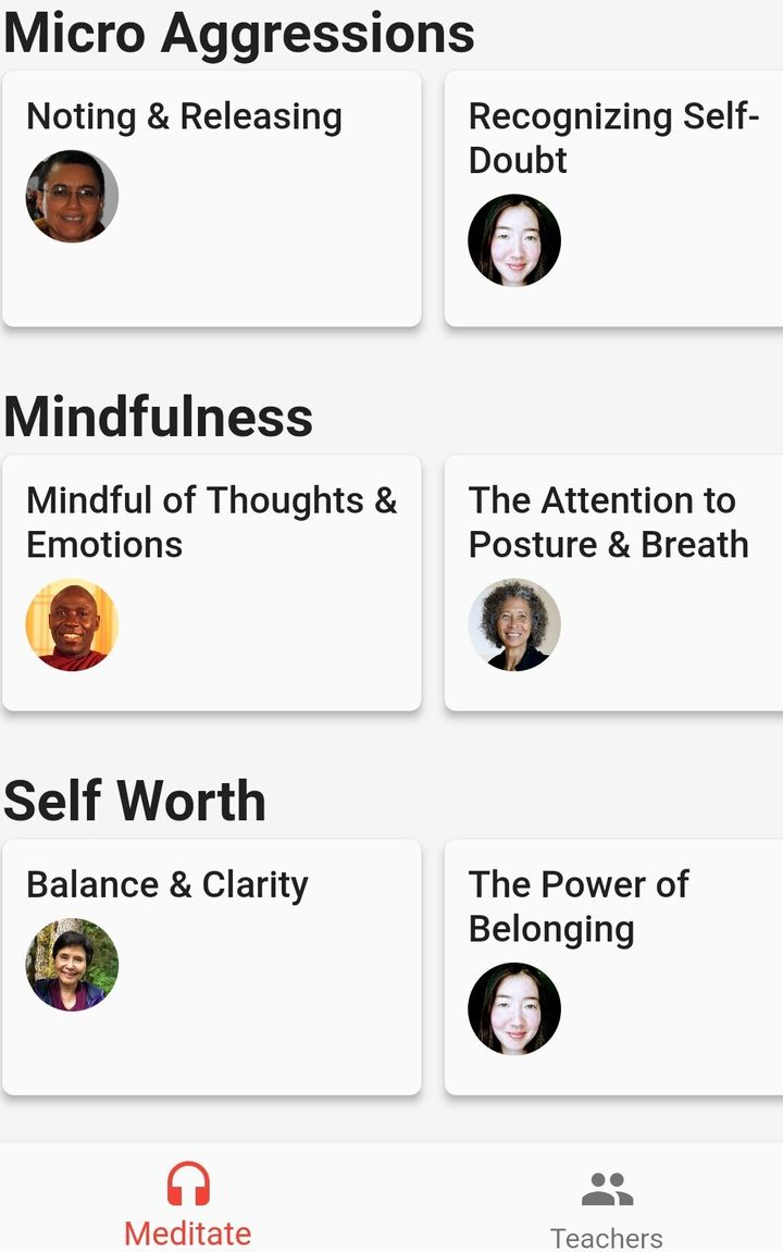 Guided meditations from the app.