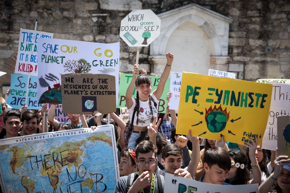H απεργία για την κλιματική αλλαγή στην Αθήνα. 