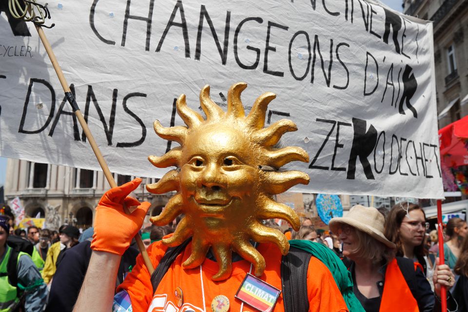 H απεργία για την κλιματική αλλαγή στη Γαλλία. 