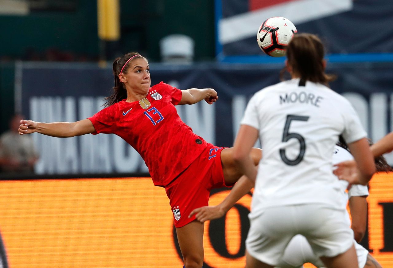 Alex Morgan (13) leads a talented U.S. attacking line that could carry the Americans to their fourth World Cup title.