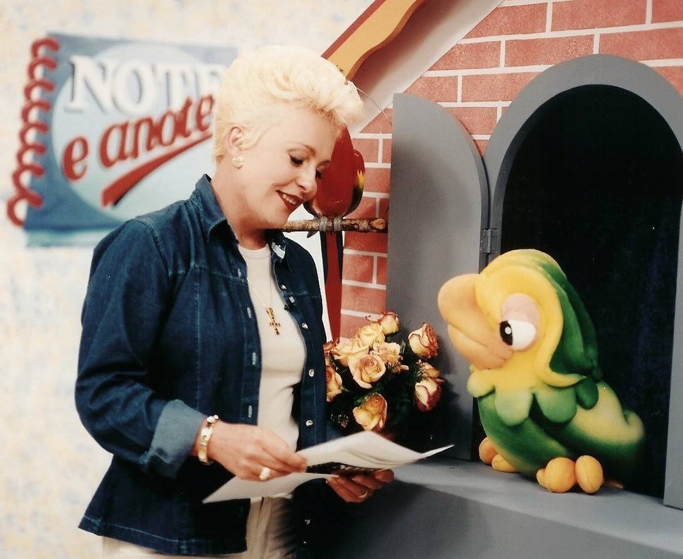 Ana Maria e seu companheiro Louro José no Note e Anote, programa que foi ao ar entre 1995 na TV Record. 
