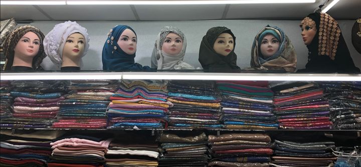 Headscarves and hijabs at The Hijab Centre in Blackburn