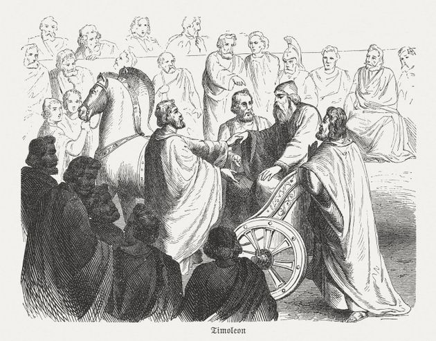 Timoleon during the People's Assembly. Timoleon (c. 411–337 BC) was a Greek statesman and general....