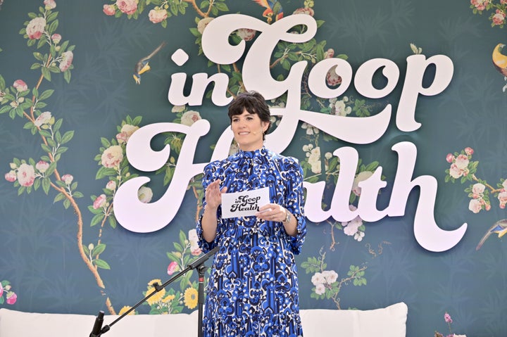 Goop's Chief Content Officer Elise Loehnen speaks onstage at the In goop Health Summit in Los Angeles on May 18.