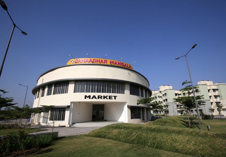 An empty shopping centre is pictured at the Gujarat International Finance Tec-City (GIFT) at Gandhinagar, Gujarat, March 18, 2019. 