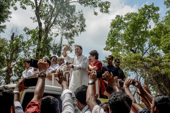 Rahul Gandhi after filing his nomination from Wayanad district. 