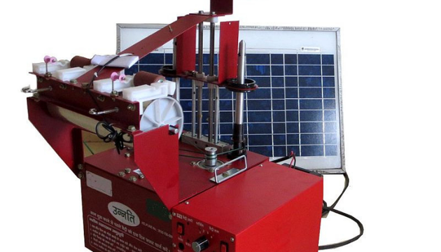 Resham Sutra says Unnati is world's first compact, portable, solar powered silk yarn reeling, twisting...