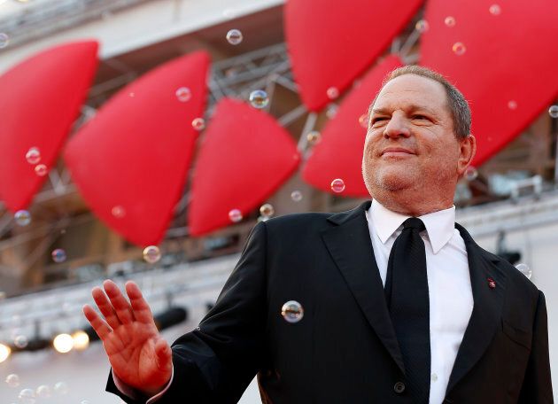 Producer Harvey Weinstein poses during a red carpet for the movie "Philomena," directed by Stephen Frears, during the 70th Venice Film Festival in Venice, Aug. 31, 2013.