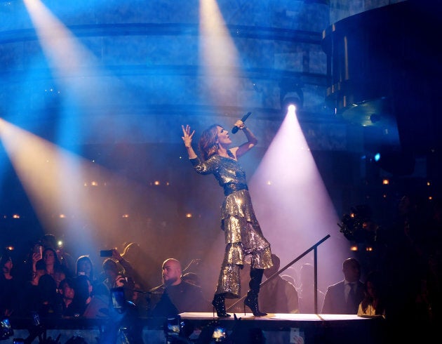 Céline Dion performing at OMNIA Nightclub on Nov. 8, 2017 in Las Vegas, Nevada.