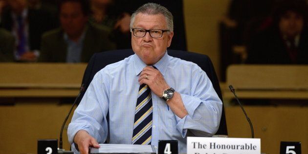 Public Safety Minister Ralph Goodale appears as a witness at a national security and defence Senate committee in Ottawa on May 30, 2016.