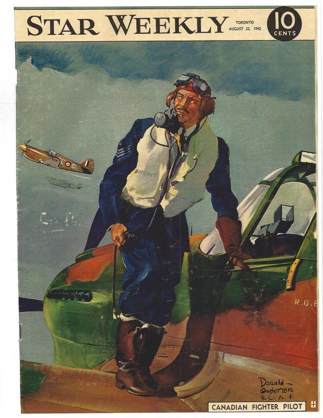 The cover of 1942 Star Weekly which was published in the midst of World War Two.
