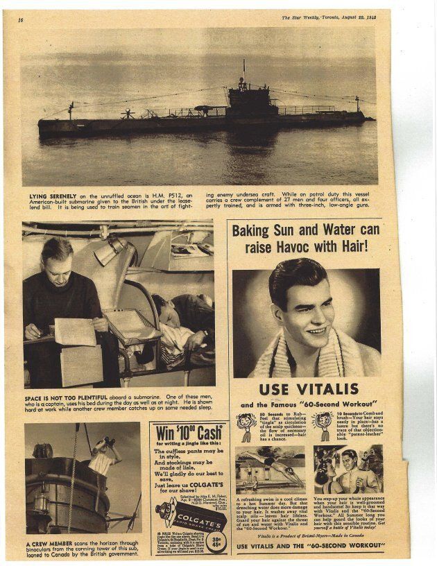 This page outlined what it was like living on a submarine during the war.