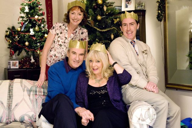 Larry with his Gavin And Stacey co-stars 