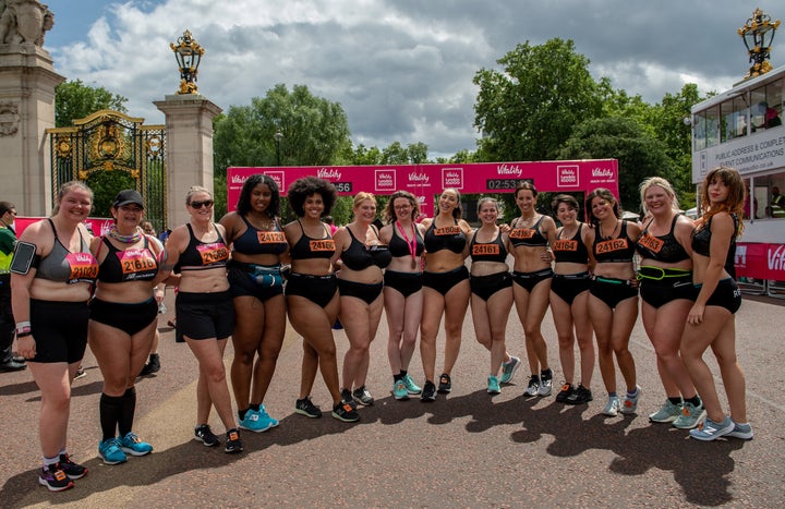 Women run Vitality London 10,000 in underwear to…