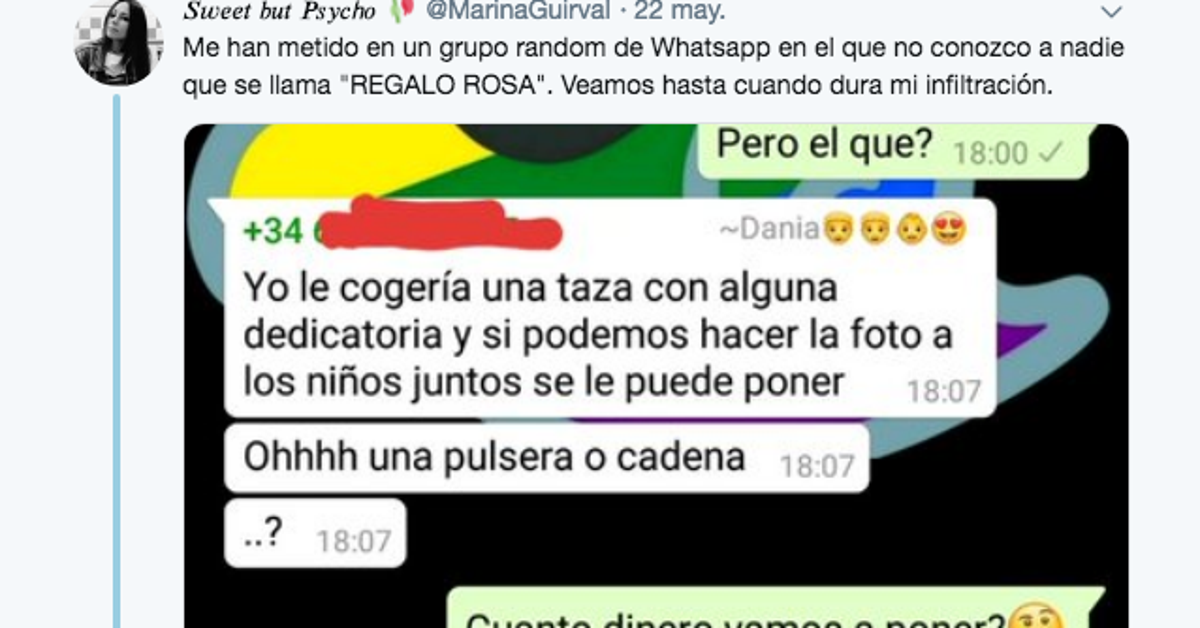 Regalo Rosa La Meten Por Error En Un Grupo De Whatsapp Y La Historia Ya Tiene Mas De 17 000 Compartidos El Huffpost