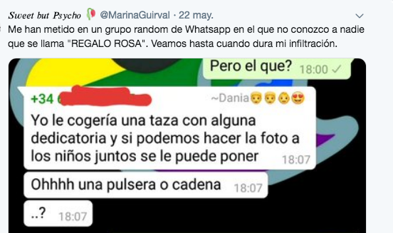 Regalo Rosa La Meten Por Error En Un Grupo De Whatsapp Y La Historia Ya Tiene Mas De 17 000 Compartidos El Huffpost