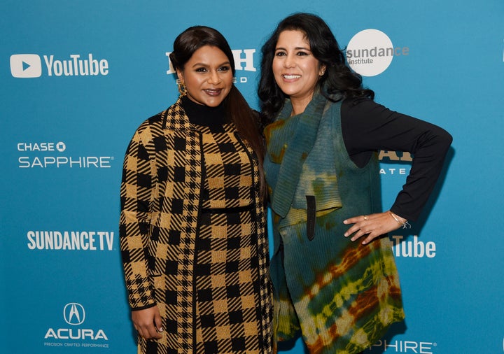 "Late Night" star and writer Mindy Kaling (left) and director Nisha Ganatra at the Sundance Film Festival in January.