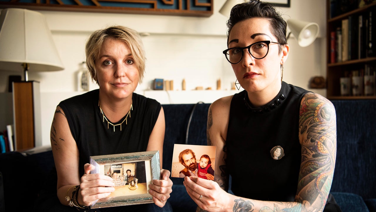 Jess McIntosh, left, and Ali Cole are longtime friends who each discovered the identity of her biological father via a DNA test conducted by Ancestry.com.