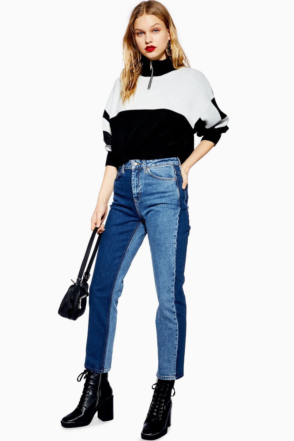 Topshop Colorblock Jeans