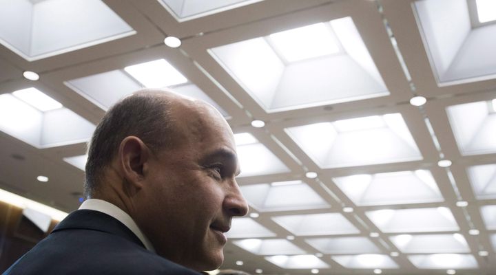 Jim Balsillie, Council of Canadian Innovators, arrives to appear as a witness at a Commons privacy and ethics committee in Ottawa on May 10, 2018.