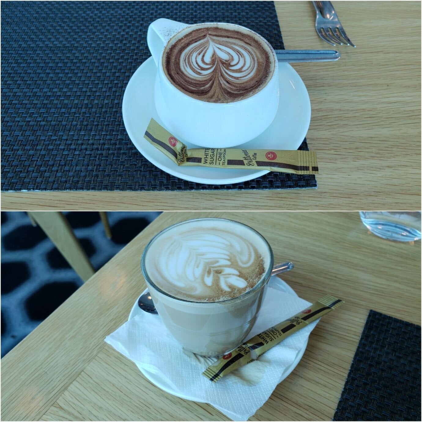 老婆點了杯Mocha(上圖),而我則點了杯Latte(下圖)