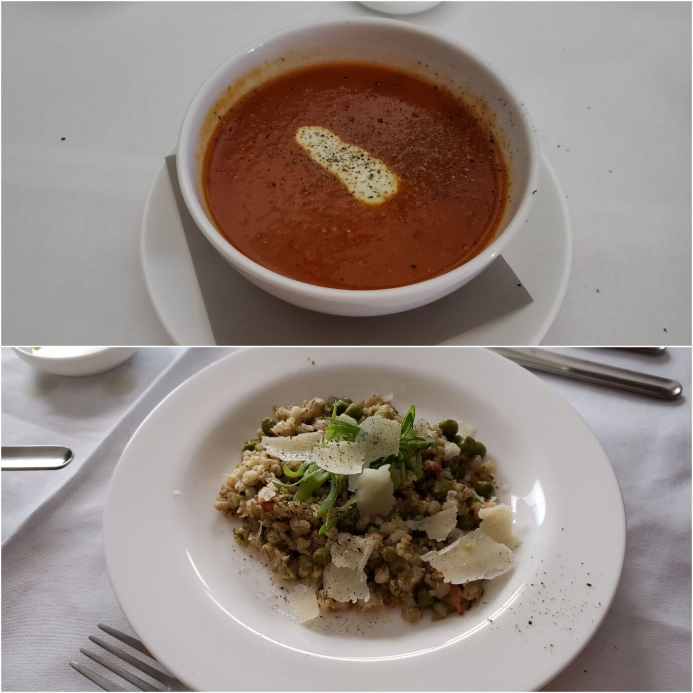 再來是我點的濃湯(上圖),老婆點的是義大利式燉飯 (Risotto)(下圖)