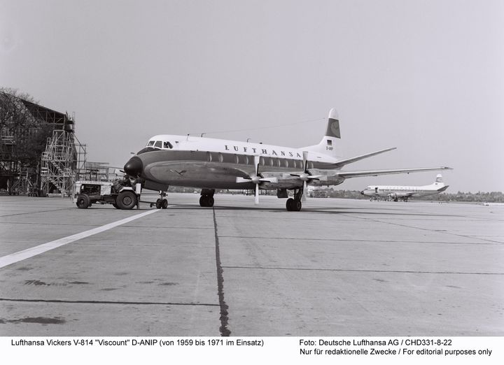 Το αεροσκάφος Vickers V-814 Viscount που πέταξε για πρώτη φορά στην Ελλάδα.