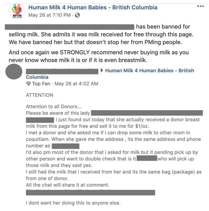 Hundreds of moms have commented on this post on the Human Milk 4 Human Babies Facebook page.