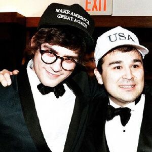 Lucian Wintrich with white nationalist Marcus Epstein, who pleaded guilty to assaulting a black woman in Washington in 2007 after calling her a racial slur.