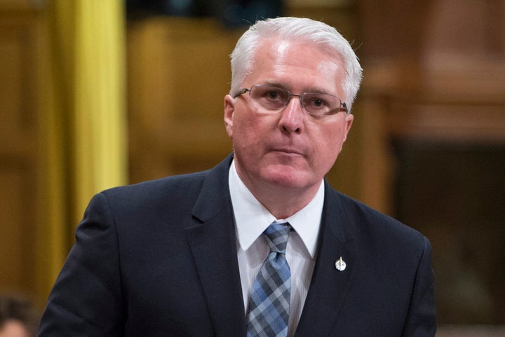 Barrie-Innisfil MP John Brassard, pictured here in the House of Commons in Ottawa on May 6, 2016, filed a complaint with city's integrity commissioner about Keenan Aylwin's Facebook post.