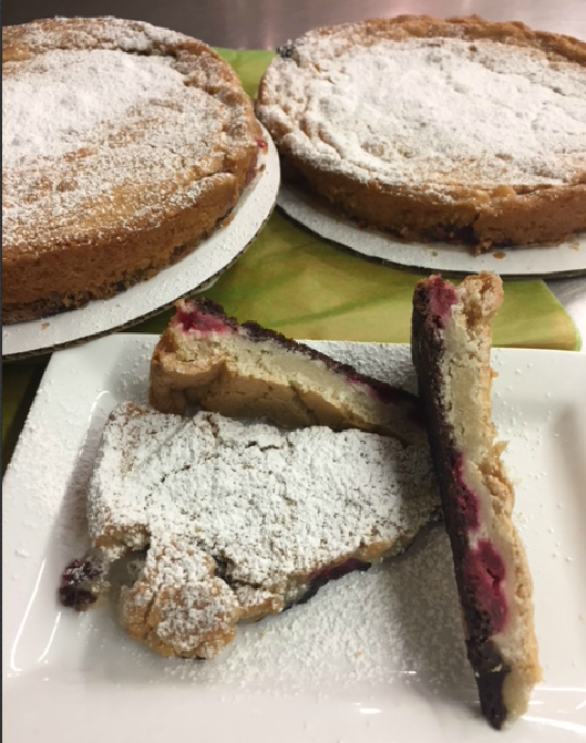 Chocolate raspberry gooey butter cake from Cravings in St. Louis.