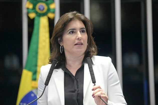 A senadora Simone Tebet (MDB-MS), em plenário da