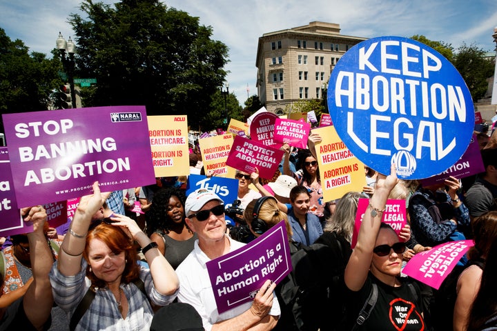 Pro-choice campaigners in Washington