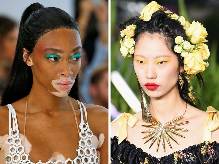 How To Pull Off The Bright And Colorful Makeup Trend Huffpost Life