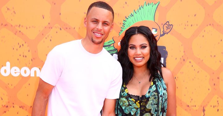Steph and Ayesha Curry at the Nickelodeon Kids' Choice Sports Awards on July 14, 2016.