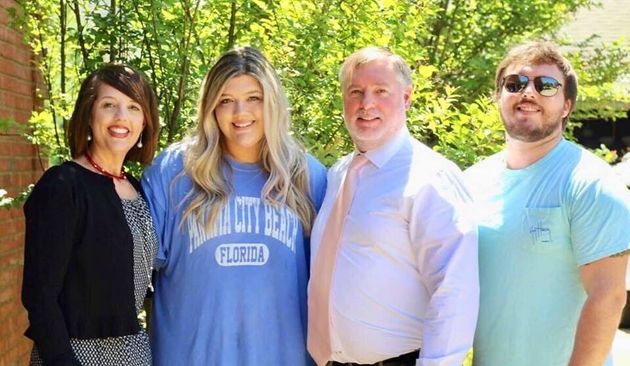 A family photo of Haley Jones, her parents Amy and Randy and her brother Preston. (Not pictured: Her other brother, Ethyn, who was out of town at the time.)