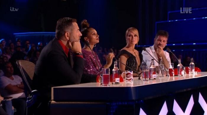 The Britain's Got Talent judges David Walliams, Alesha Dixon, Amanda Holden and Simon Cowell
