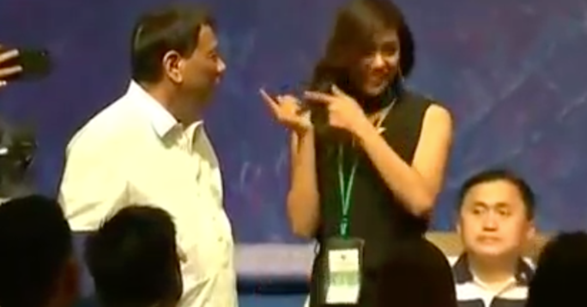 Philippine President Rodrigo Duterte Demands Kisses From Filipinas In