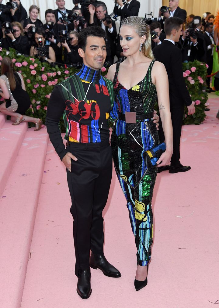 Joe Jonas and Sophie Turner at the Met Gala, days after their wedding