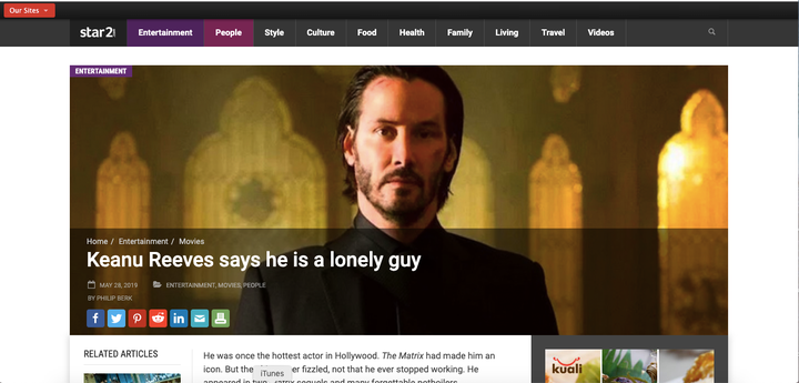 That Keanu Reeves Lonely Guy Interview Never Happened Rep Says Huffpost Uk Entertainment 