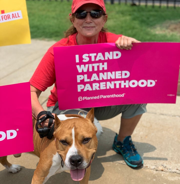 Chris Kaufman showed up to the clinic to show her support for the work it's doing.